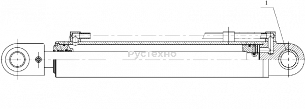 Шарнирное сочленение гидроцилиндра подъёма стрелы