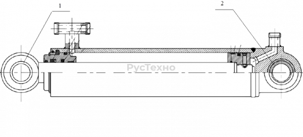 Шарнирное сочленение рулевого гидроцилиндра с рамой