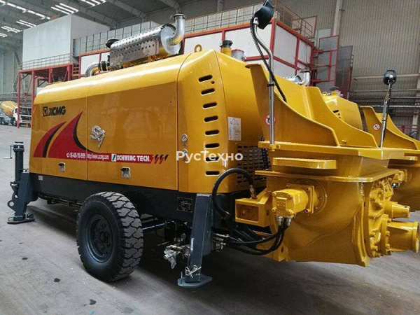 Бетононасос XCMG HBT5008V прицепной стационарный