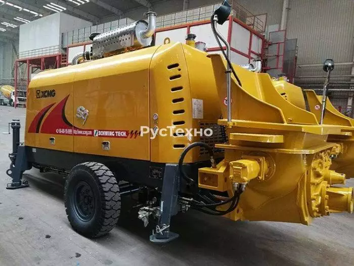 Бетононасос XCMG HBT5008V прицепной стационарный